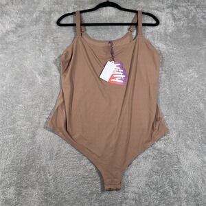 Yitty Women's 3XL Brown Scoop Neck Tank Bodysuit NWT‎ Casual